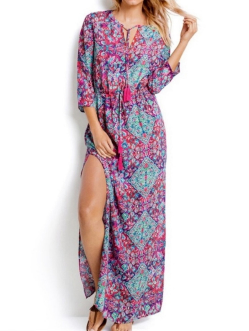 Seafolly Tapestry Long Line Casablanca Kaftan XL